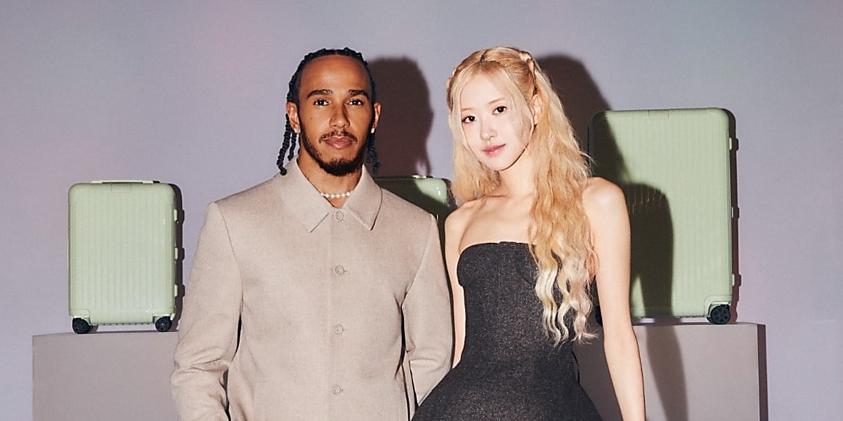 RIMOWA launches Mint and Papaya colors in Seoul with VIP guests like BLACKPINK's Rosé and F1 athlete Lewis Hamilton.