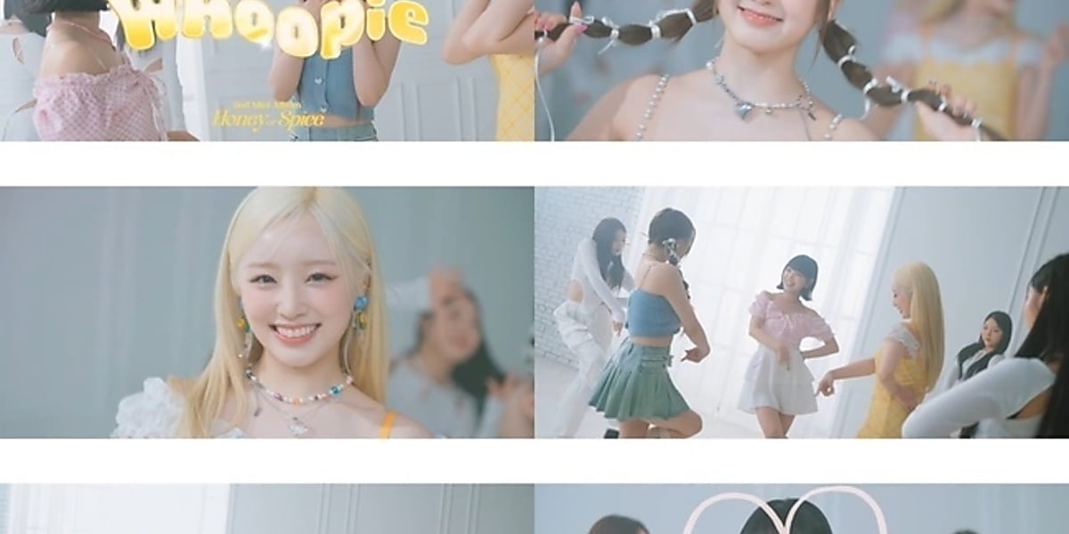 LIGHTSUM's Nayoung, Hina, and Yujung shine in the performance video for "Whoopie" from their 2nd mini album, showcasing adorable visuals, cute expressions, and synchronized chemistry, all set to a bright and lively pop dance track.