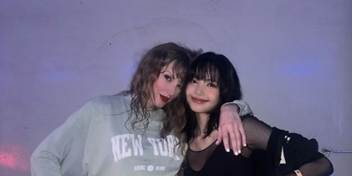 Lisa from BLACKPINK shares photos from Taylor Swift's concert in Singapore, surprising fans with a shot of the two stars together.