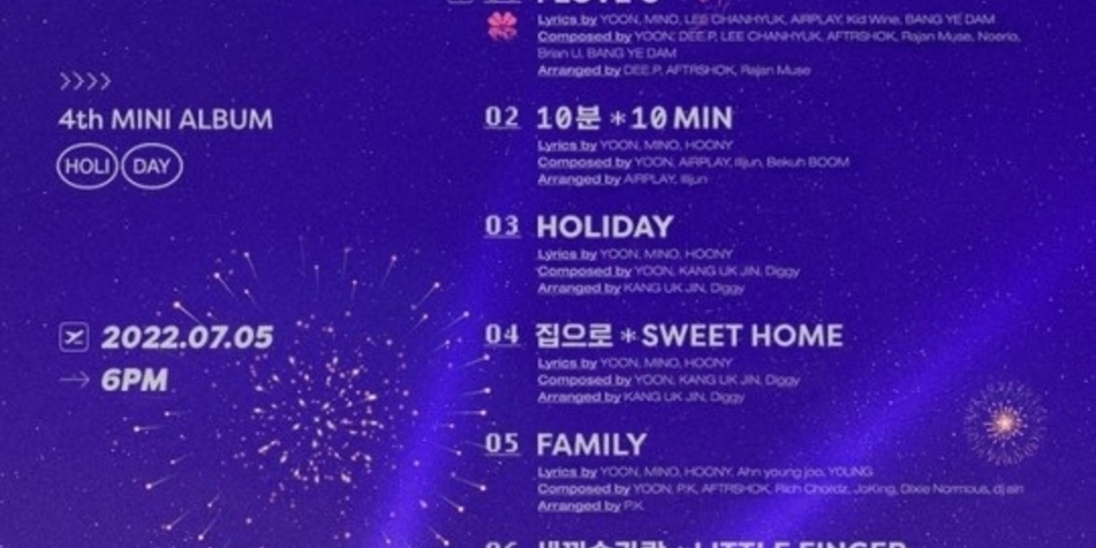 WINNER、4thミニアルバム「HOLIDAY」トラックリストを公開…AKMU イ