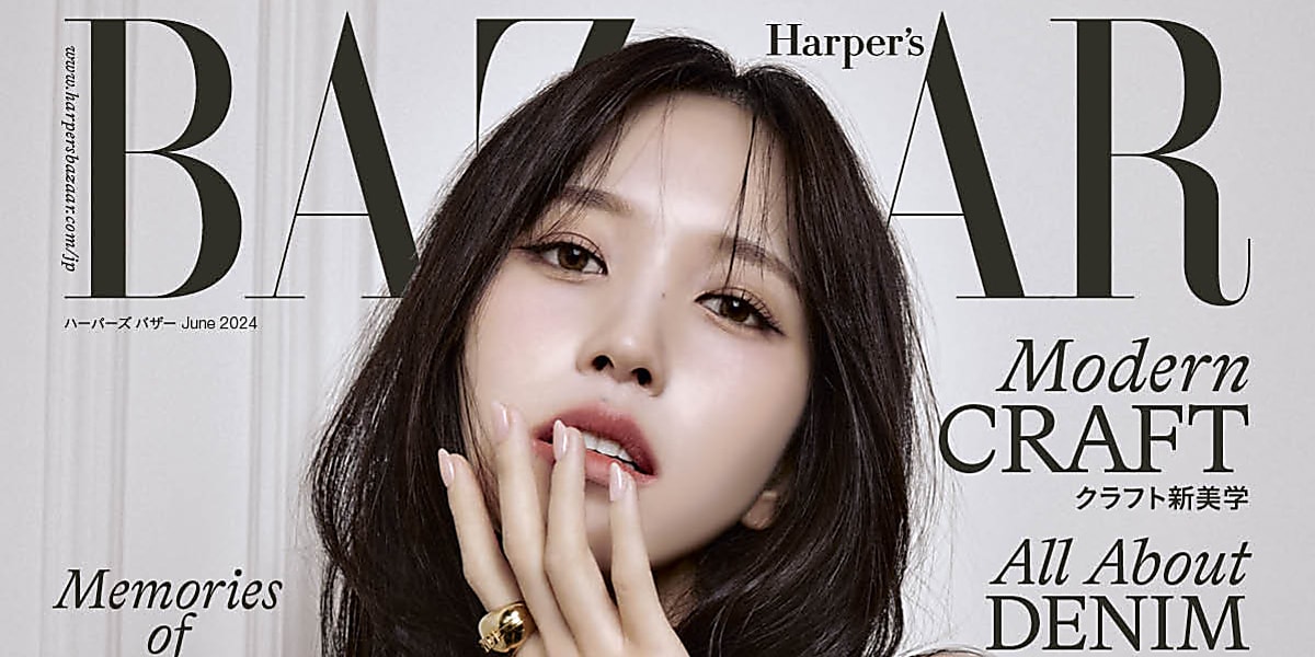TWICE's Mina graces the cover of "Harper's Bazaar" June issue, showcasing Fendi's Summer Collection in a Parisian apartment.
