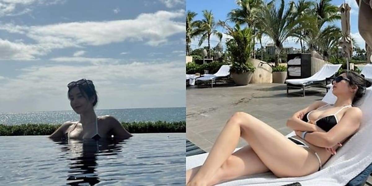 IZ*ONE's Kwon Eunbi flaunts perfect bikini figure in Hawaii, earning praise from netizens for her beauty and charm.