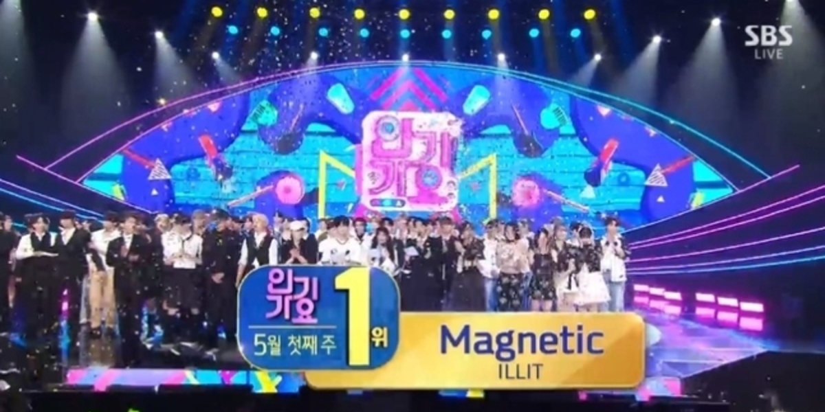 ILLIT wins "Popular Music" top spot on SBS with "Magnetic" beating TWS and BABYMONSTER.